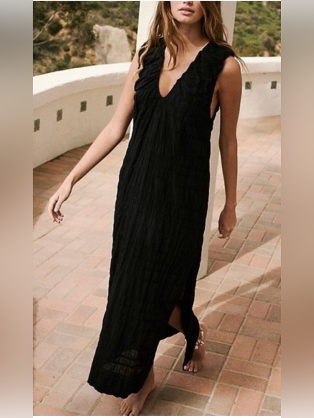 Free People Agatha Dress in Black Sz Small